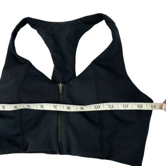 Zella Studio Lite Run Zip Front Racerback Sports Bra Black Small - Picture 11 of 15